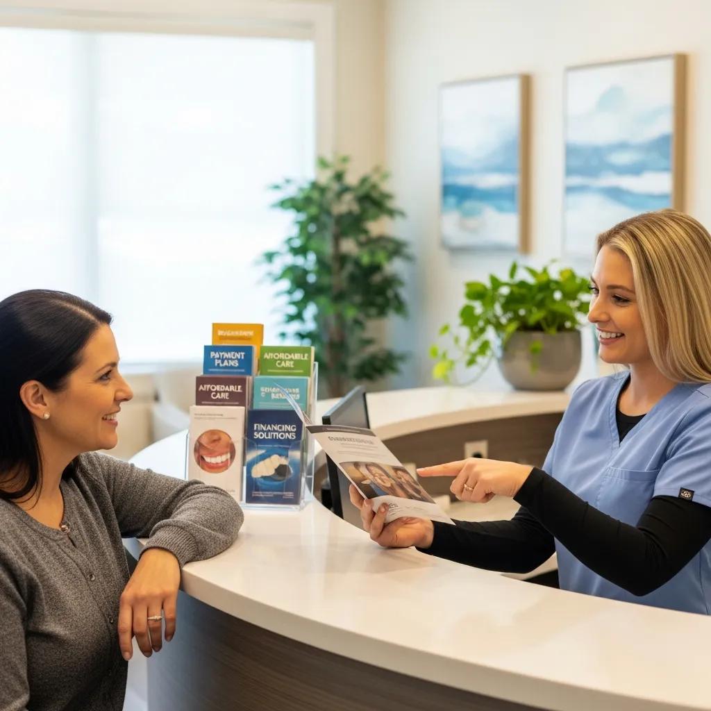 Patient speaking with a clinic team member about payment and financing options