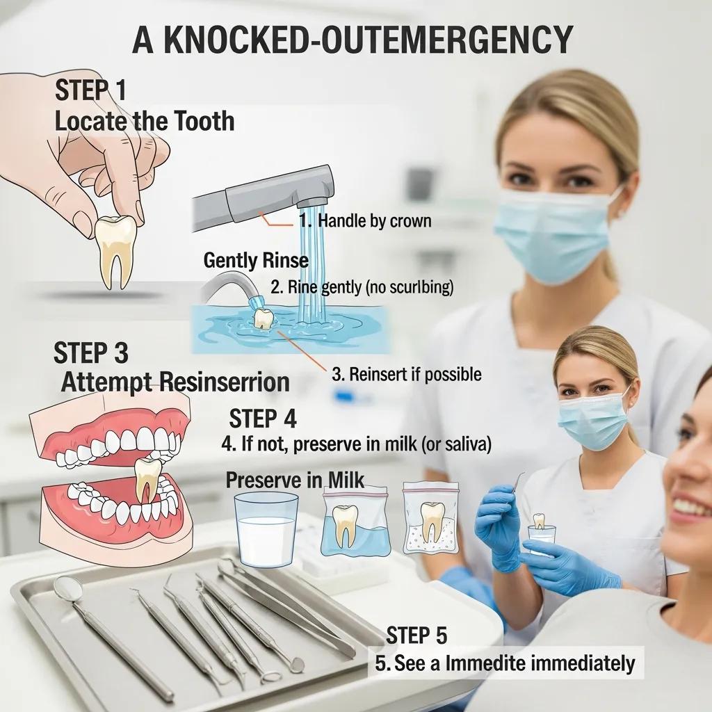 Step-by-step guide for managing a dental emergency in a dental office